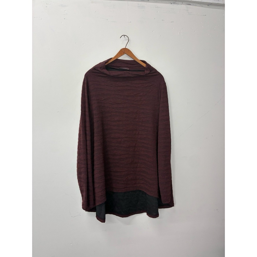 Cut Loose Textured Abstract Tunic Sweater  Large Lagenlook Artsy